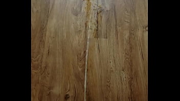 Preview 2 of Late Fuck Mom - Piss on kitchen floor