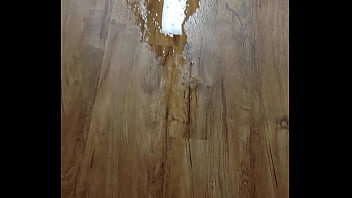 Preview 3 of Late Fuck Mom - Piss on kitchen floor