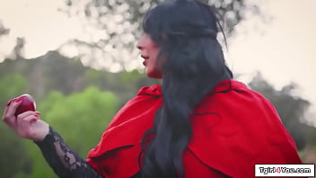 Preview 1 of Qipqrytti - Trans red riding hood Chanel Santini fucks a tattooed girl