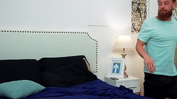 Preview 1 of Laure Sinclair Restaurant - My Friend Surprised Me Under The Covers With A Nice Blowjob - OnlyTeenBlowjobs