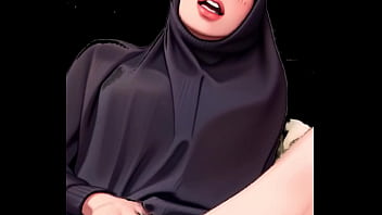 Preview 2 of Exotix Girls - Anime recording my hijab wife making herself cum after i cum in her