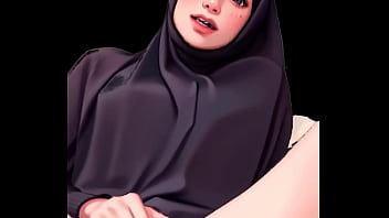 Preview 1 of Exotix Girls - Anime recording my hijab wife making herself cum after i cum in her