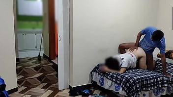 Preview 4 of Full Sex Xxx Video - Mi vecina y yo follamos a escondidas de mi mujer cornuda ,  ella limpia y nosotros lo hacemos sin que ella nos vea,  que rico es meterle mi gran polla a mi vecina