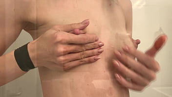 Preview 2 of Michelle B Tvx - Teen playing with tits in shower,  breast milk babe