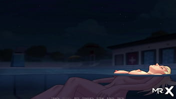 Preview 3 of Omageil Hairy Granny - SummertimeSaga - Lifeguard Takes On The Pool E1 Evening # 20