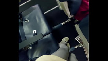 Preview 1 of Johoni Thrust - Crazy hot and risky masturbation in international flight by horny and kinky girl - PassionBunny