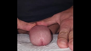 Preview 3 of Mom And Young Son Fun - close up cum in front of computer while wife is fucking with bull in next room