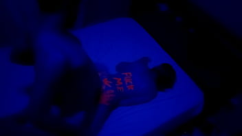 Preview 3 of Mallu Cute Webcam - Fuck in the night with skinny girl fluo light