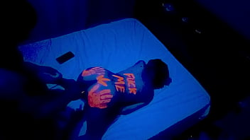 Preview 1 of Mallu Cute Webcam - Fuck in the night with skinny girl fluo light