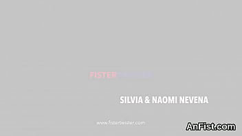 Preview 1 of Girls Spit Pov - Hot lesbian hotties are fist fucking pink twats and anal holes