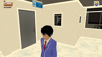 Preview 1 of Japan Reporter Weather Cumshot - Femdom University Police Station