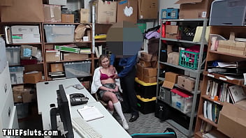 Preview 2 of With Daniel Daniels - Scared teen thief Alyssa Cole fucked after the interrogation