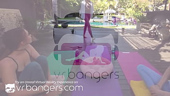 Preview 1 of Bambay Sex - VR BANGERS Great Body Connection During Yoga Class