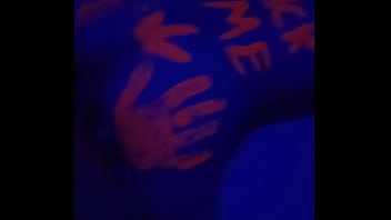 Preview 2 of Sex Bilu Video - Fucking bitch with fluo light in the bedrom