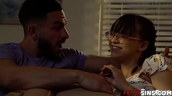 Preview 1 of College Gile - Stepdaughter caught her stepmom fucking her hot boyfriend