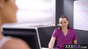 Preview 1 of Rebecca Linares At The Doctor - Two lesbians Kenna James and hot Bella Rolland fingering sexy teen client
