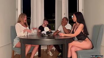 Preview 1 of Xxx Sixy Old Woman Yang Boy 12 - Board game between friends ends in crazy sex between everyone - GROUP SEX