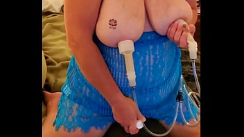 Preview 1 of Busty Teen Finger - Lynnette Milks her tits and masturbates