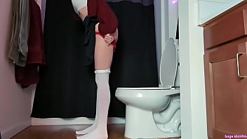 Preview 2 of Nice Xxxx Sani - College Girl Raven Peeing [Voyeur] Sage Eldritch