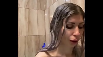 Preview 1 of Benamar Herrera Shemale - Love playing in bath tub with my shower
