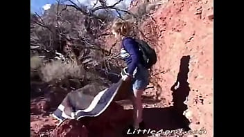 Preview 1 of Big Bodi Xx Video - Little April Outdoor Camp and Fingering