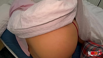 Preview 2 of Emma Butt Femdom - Viagra makes stepson&#039_s cock very hard and he came to fuck his stepmother with a huge ass
