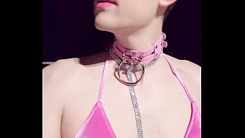 Preview 2 of Mom Fuck With Sleeping Son - Sissy femboy in public wearing tiny pink bikini