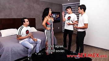 Preview 2 of Ggg Viktoria Goo - Busty stepmother seduced by stepson and two friends