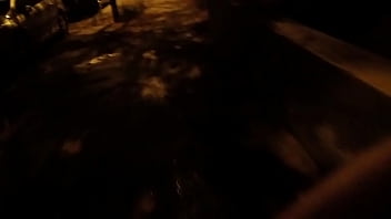 Preview 2 of Bailey Jay Facial - exhib nu dans la rue une nuit d&#039_orage