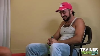 Preview 1 of Cum Eating Competition - TRAILERTRASHBOYS Gay Mason Lear Barebacks Tattooed Isaac X