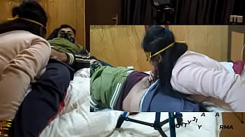 Preview 4 of Milf Incest With Son - Boy fuck his sexy college girlfriend at girls hostel room on christmas day.