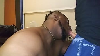 Preview 4 of Fuck Prissy - BLOWIN A WHITE GUY WHILE HIS FRIENDS IN THE OTHER ROOM