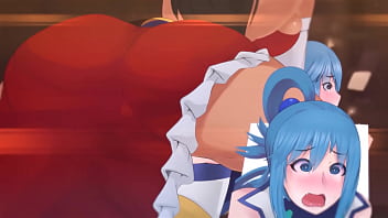 Preview 2 of Hisses Xxx - Futa Sylvia Pounds Aqua Deep And Hard
