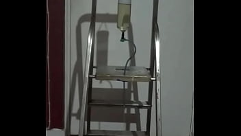 Preview 3 of Brazzers Mom Fuck Son - bisexual gay mark wright takes his own piss a different way using a step ladder and his homemade pissing device