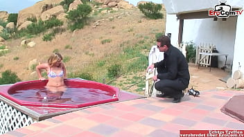Preview 1 of Xxxxy Vido Xx - Outdoor sex at the terrace with a blonde with small tits