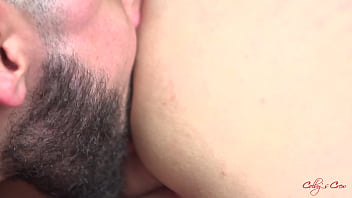 Preview 3 of Wife Tries Huge Cock Video - Skinny Blond Twink Rimmed By Bearded Dominant Hunk Before BJ