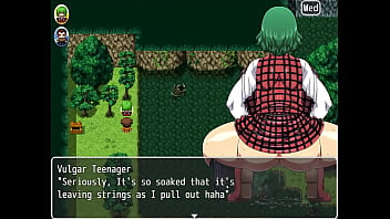 Preview 4 of Hot Smoking Mom Fuck - Yuka scattred shard of the yokai [PornPlay hentai game] Ep.10 ass fingering in the forest while pissing