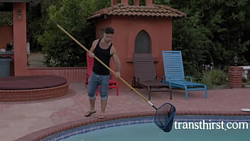 Preview 1 of Blindfolded Swap Trick - Snooping PoolBoy Fucked By A Goddess