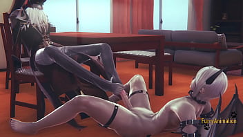 Preview 1 of Deborha Revy - Genshin Impact Furry Yaoi 3D - Zhongli Cat Hard sex (Uncensored) [footjob,  anal dildo,  blowjob,  fucked and threesome - Japanese asian manga anime game porn yiff