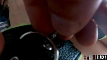 Preview 1 of Hot Girl An Boy - Handcuffed Hairy Slut Enjoys Fisting