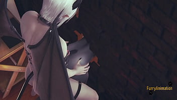 Preview 3 of Both Room Sis - Genshin Impact Furry Yaoi 3D - Zhongli Cat Threesome with POV (Uncensored) - Japanese asian manga anime game porn yiff