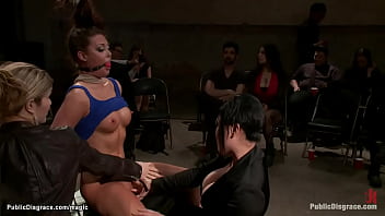 Preview 1 of Photo Shoot Best Fiend - Bound lesbian fucked in public group