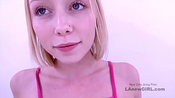 Preview 2 of Humane Waste - Cute babe with braces gets pussy creamed at audition