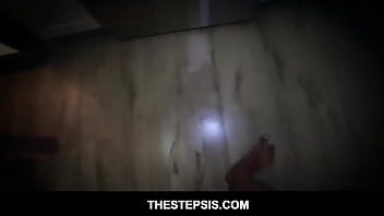 Preview 1 of Kute Ki Aisi Vidio Mn - Stunning hot blonde tiny teen in lingerie stepsis Mylene Monroe blowjobs and doggystyle fuck on the bed POV