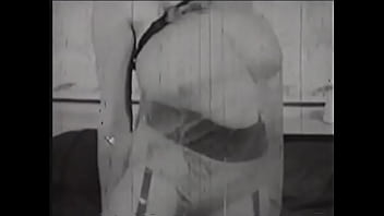Preview 3 of Ugly Bety - Sexy brunette porn model from the 50s gets naked on camera and shows her curvy forms