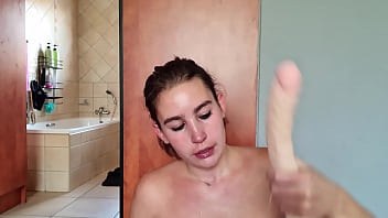 Preview 4 of Mahira Khan Nude Picture - Gathering saliva as I repeatedly fuck my throat with a double ended dildo | saliva fetish