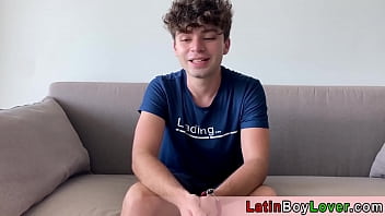 Preview 1 of Fuck Student Study Anal - Amateur latin influencer say hello to followers on big cock