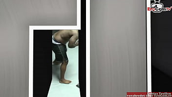 Preview 2 of Dad And Dature Sex - Brunette slut with big tits fucking a boxer in the ring