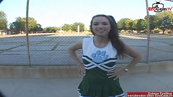 Preview 1 of Big Monstr Cok - 18yo brunette college candy teen with small tits fucks in a car