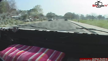 Preview 1 of Ebony Virgin Defloration - Petite 18yo blonde Girl pick up for car sex